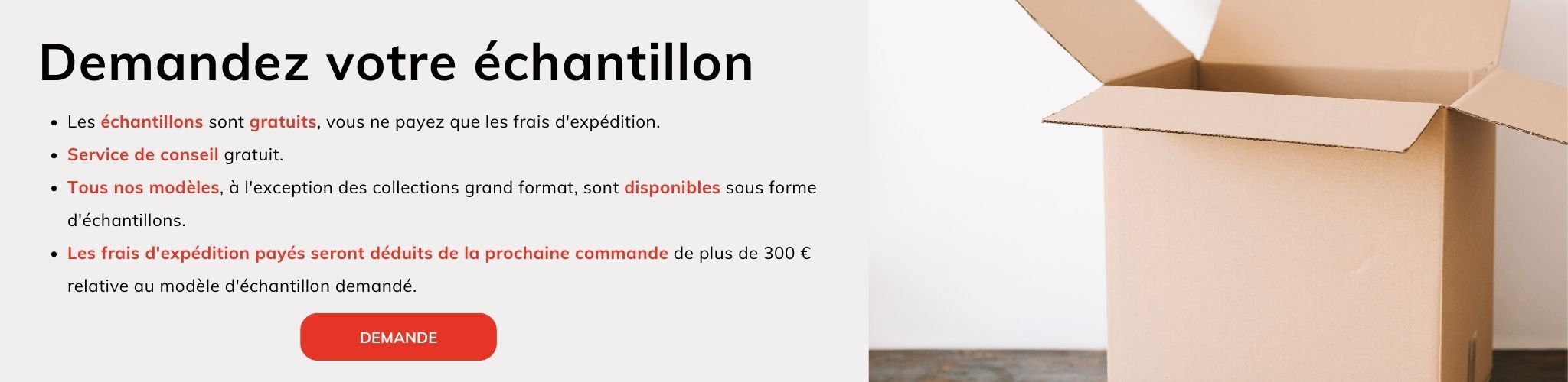 Demandez votre échantillon