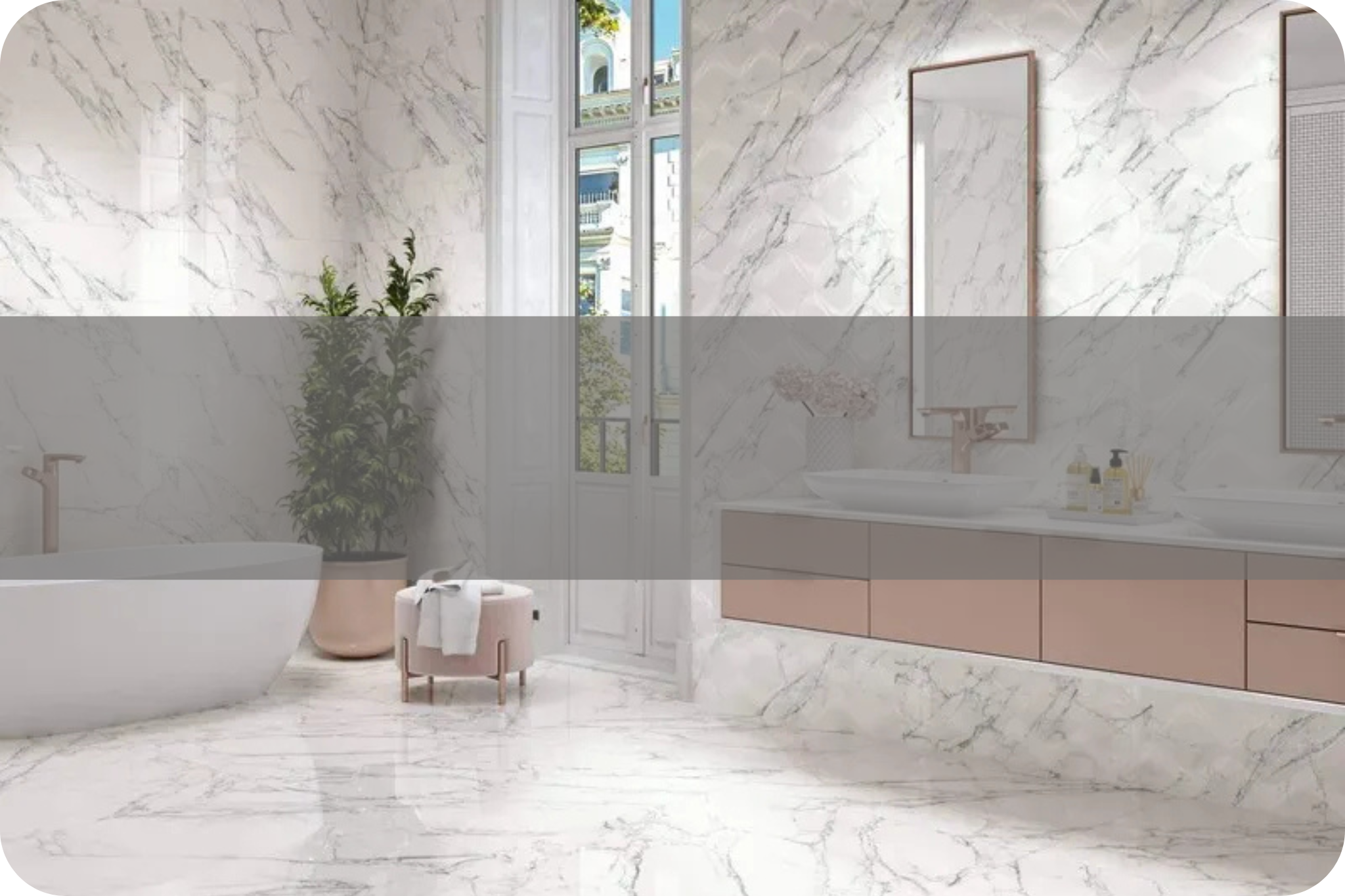 Pavimentos em porcelana com efeito mármore