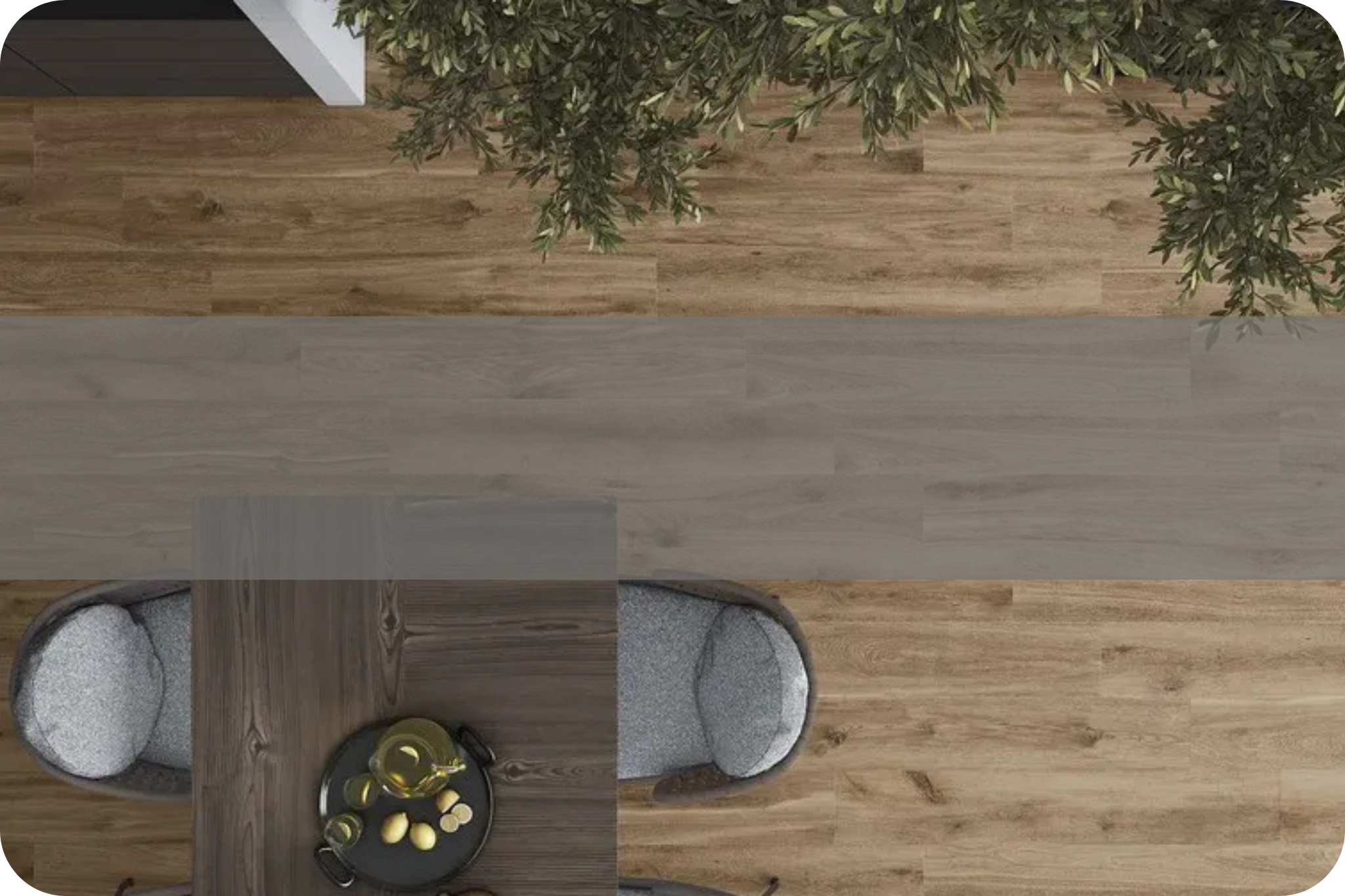 Carreaux de sol en porcelaine avec finition effet bois