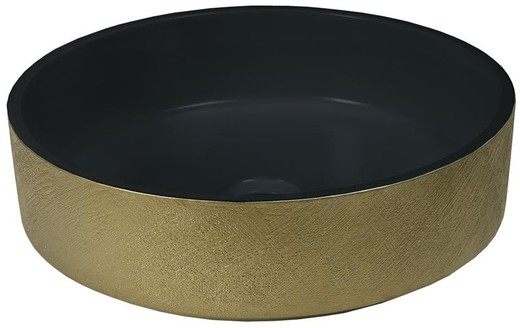 Lavabo Glam Black&Gold 38x38x11