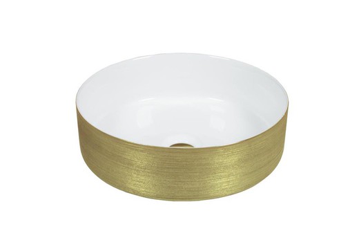 Lavabo Heller White & Gold 36x36x12