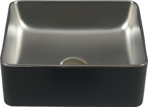 Lavabo Savannah Black&Silver 36,5x36,5x13