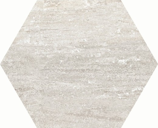 Tapis antidérapant hexagonal blanc Oberon