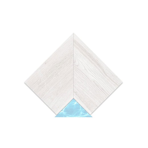 Solution d'angle de piscine intérieure Creta Woods Arctic 33x50 cm