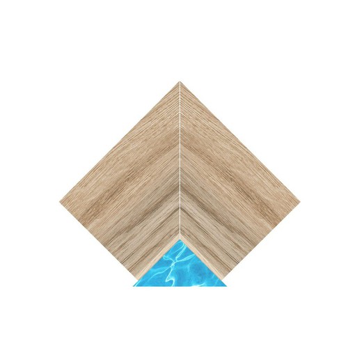 Solution d'angle de piscine intérieure Creta Woods Nordic 33x50 cm