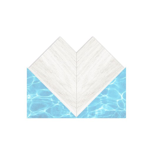 Solution piscine d'angle extérieure Creta Woods Arctic 33x50 cm