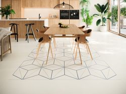 1845 Phénix Rectifié 100x100 Décor Blanc