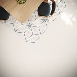 1845 Phénix Rectifié 100x100 Décor Blanc