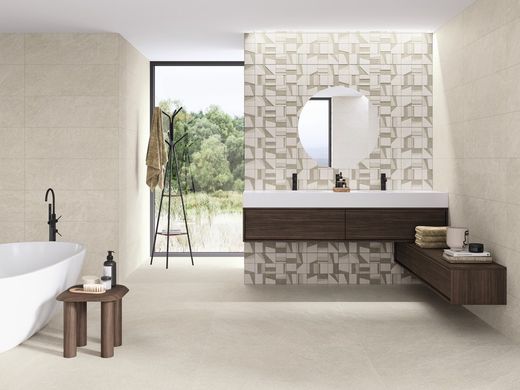 9538 Rodano Rectifié 30x90 Sable Gaufré