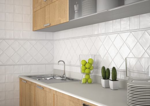 Alboran blanc brillant 13x13