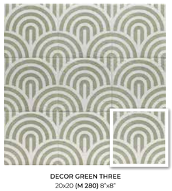 Decor Green Three 20x20
