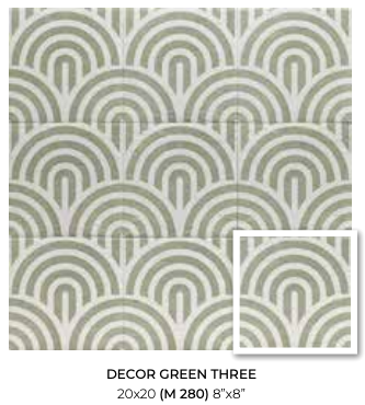 Decor Green Three 20x20