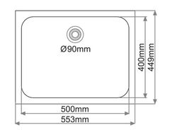 Lavabo rectangulaire Horus, vanille mate