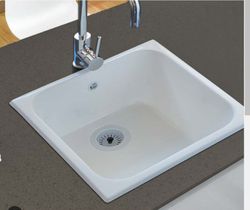 Pia retangular Syan Aquiles branca fosca