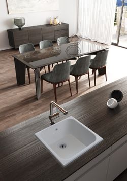 Évier carré Syan Troya Blanc brillant