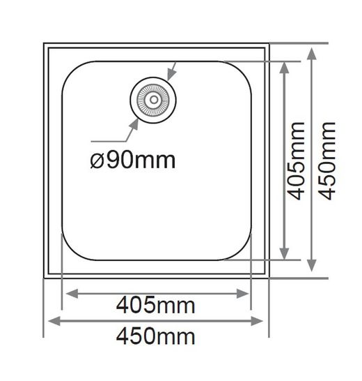 Pia quadrada Syan Troya Ferro cinza