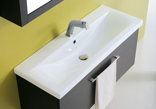Lavabo suspendido Clever 100x39 cm blanco