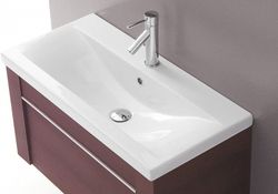 Lavabo suspendido Clever 100x39 cm blanco