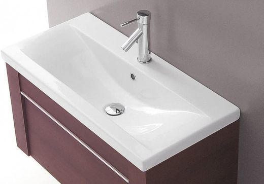 Lavabo suspendido Clever 100x39 cm blanco