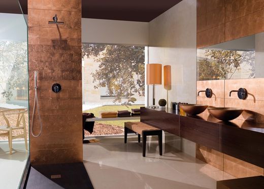 Lavabo Foglio Di Rame 42x42x14,5