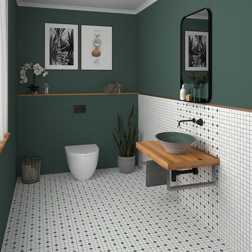 Lavabo Mintons Forest 34x34x13