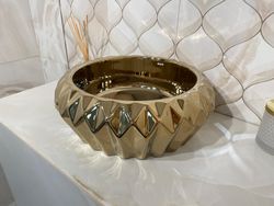 Lavabo Selene Or Clair 40,5x40,5x15