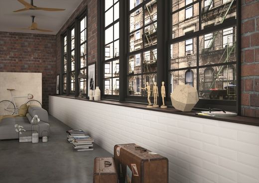 Moldura Manhattan branca fosca 7,5x30