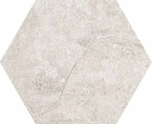 Oberon White Hexagonal Antideslizante 48x56