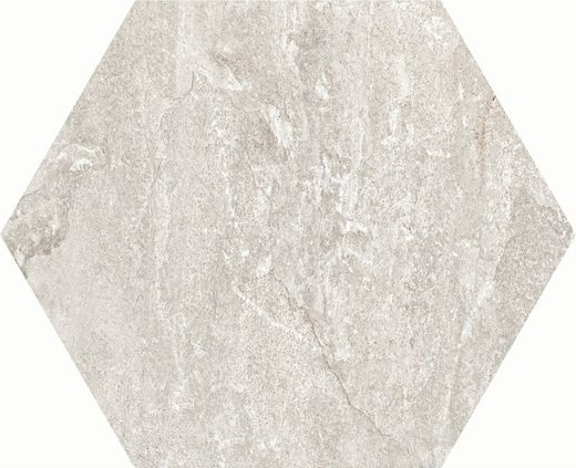 Oberon White Hexagonal Antideslizante 48x56