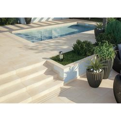 Solution d'angle de piscine intérieure Creta Stromboli Crème 33x50 cm